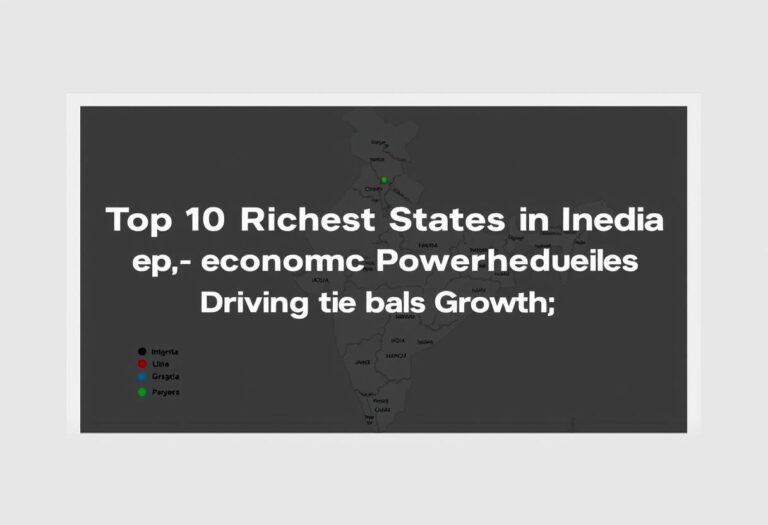 Top 10 Richest States in India: Economic Powerhouses Driving the Nation's Growth